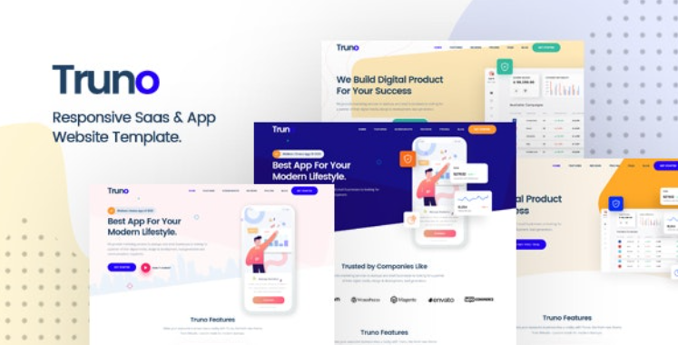 Truno主题 - 多用途适用于 Saas企业公司HTML5 模板