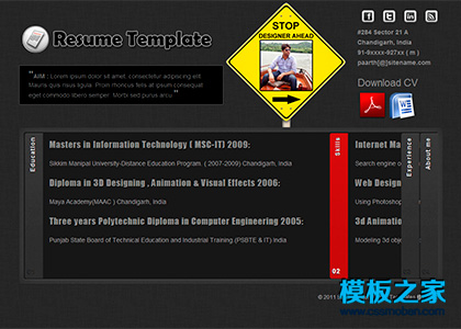 个性的在线web简历模板下载