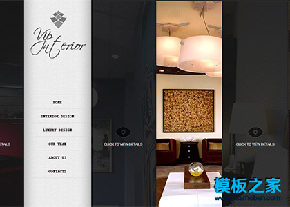 个性漂亮的室内装修设计CSS3模板