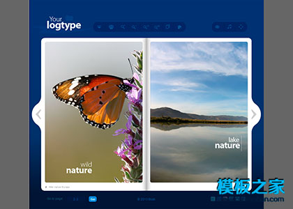 全flash翻书效果图片杂志网站模板