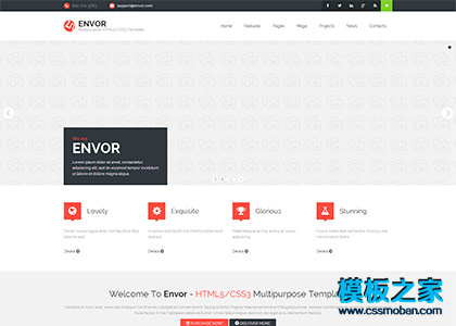 Envor宽屏展示HTML5商业bootstrap模板