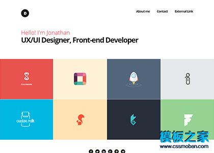 UX/UI Designer作品展示响应式模板下载