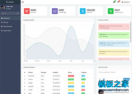 Director精品bootstrap后台UI管理系统模板