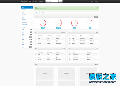 标准bootstrap3后台管理系统模板