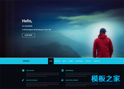 UX Designer设计师web作品集模板