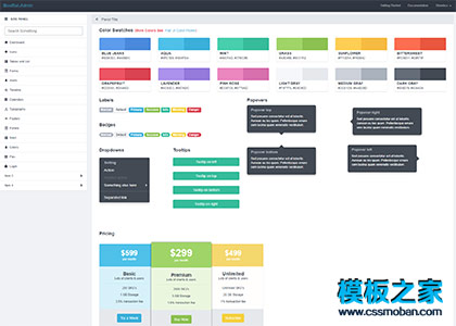 Bootflat Admin 后台UI界面模板