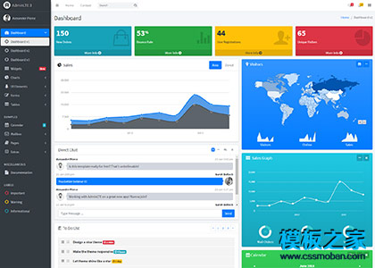 AdminLTE 3大型商业后台UI系统响应式模板