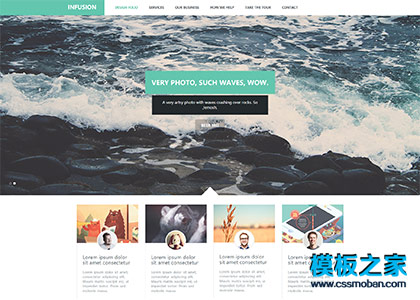 INFUSION绿色wp theme html模板