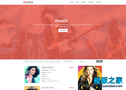 music音乐专辑门户博客html5模板