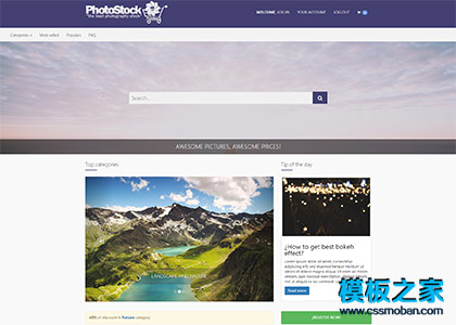 photo图片素材门户网站响应式html5模板