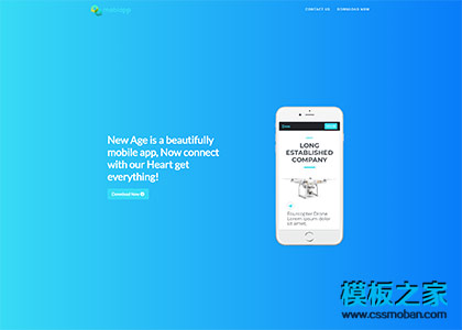 mobiapp大气渐变设计免费着陆页模板