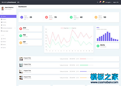 Bootstrap v4.后台管理系统html5模板