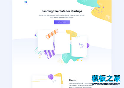 css3个性图标创业公司引导页html5模板