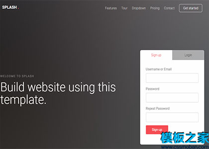 多用途splash内置最新技术时髦网站模板
