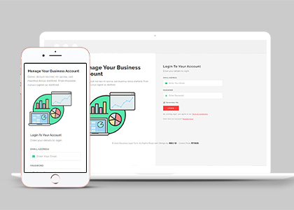 Business精美绿色后台登陆统计UI网站模板