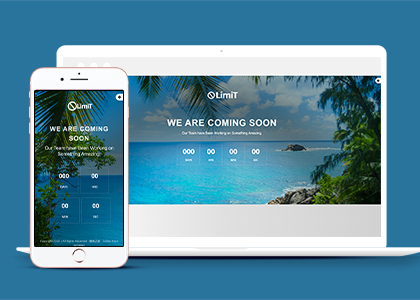 Limit蓝色海边页面多用途html引导式web模板