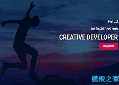 creative炫酷界面创意个人简历响应式模板网站