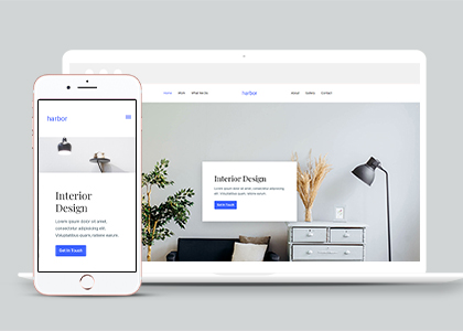 精装图文排版室内设计响应式首页网站模板