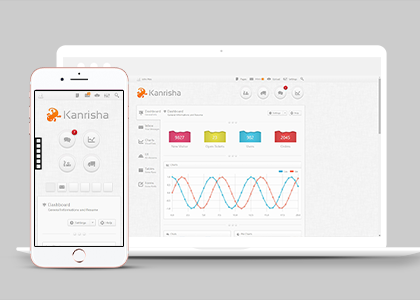 简约干净KanrishaHTML5响应式后台管理模板