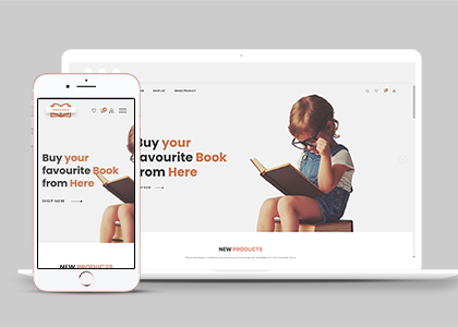 简洁好看儿童读物网上商店HTML5模板