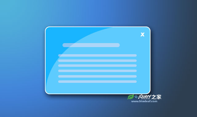 带CSS3动画过渡效果的jQuery模态窗口插件