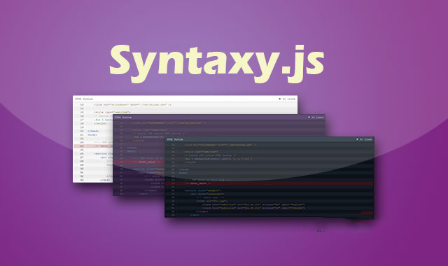 Syntaxy.js-小巧灵活的网页语法高亮js插件