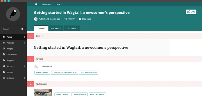 Wagtail是一个用Python编写的开源CMS