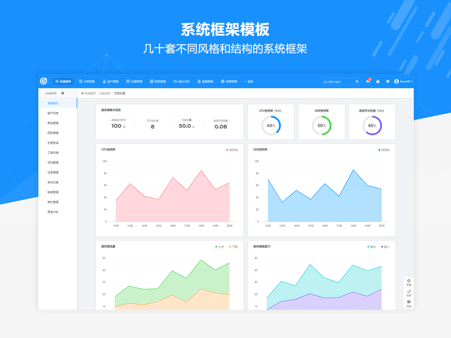 Axure RP中后台管理信息系统通用原型模板