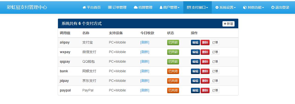 2023最亲版彩虹易支付源码开源无加密